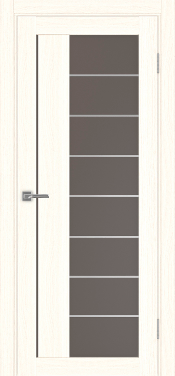 Дверь межкомнатная Оптима Порте Турин 524.22 АСС молдинг SC, цвет светлый ясень, экошпон, стекло бронза
