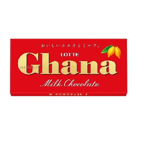 Шоколад Ghana молочный. 50 гр.