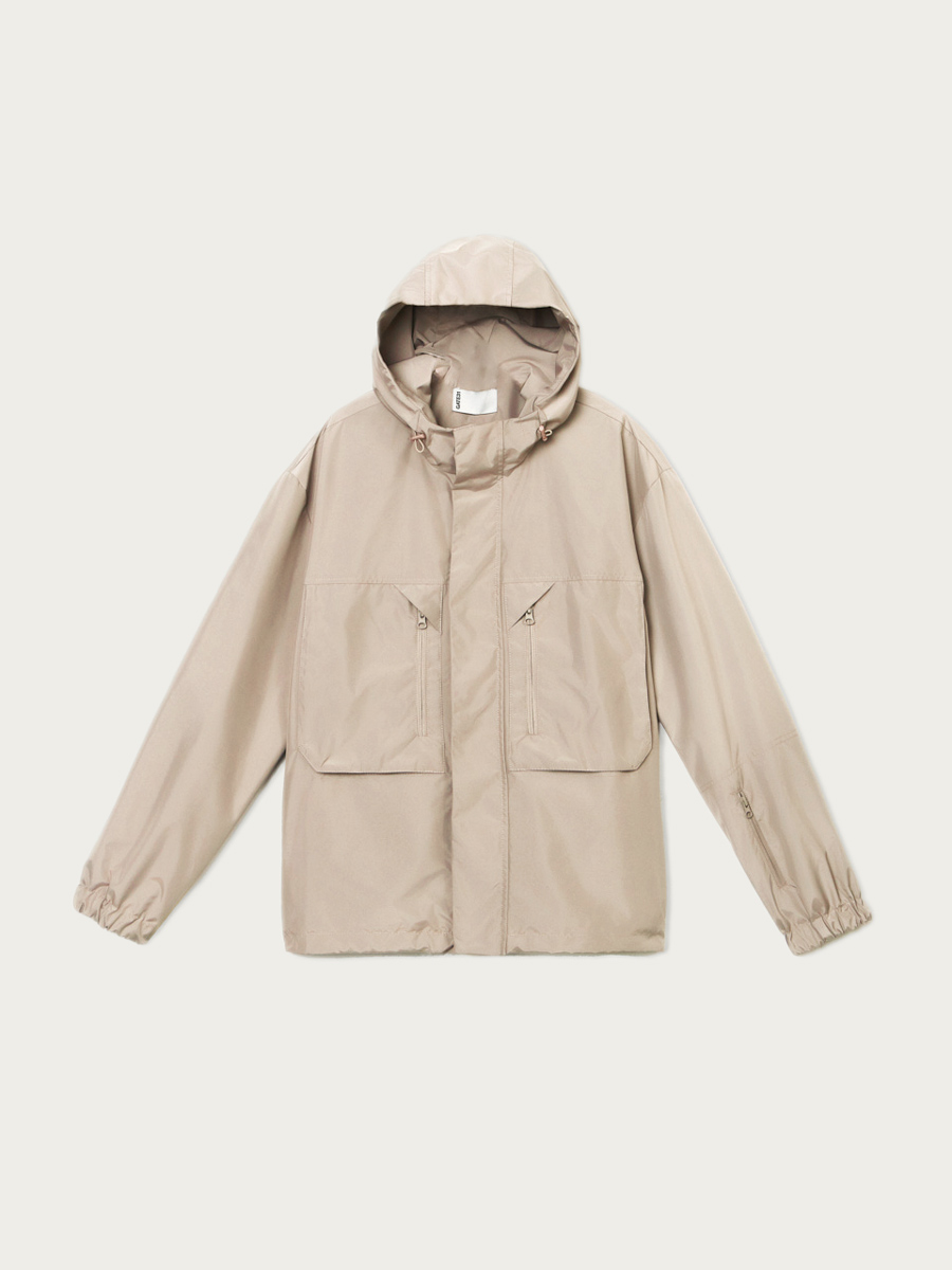 Quilted buttoned jacket Luga with a hood