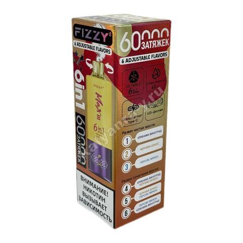 Fizzy Max III (6 в 1) 60000 затяжек - Черника Кокос (микс №3)