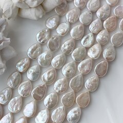 Жемчуг натуральный барочный, капля, 13,9-15,5 мм, 1 нить, Ж033