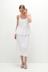 Юбка на резинке из фактурного хлопка