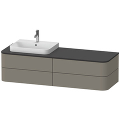 Duravit Happy D.2 Plus Тумба подвесная  408x1600x550мм 4  ящика, цвет: stone grey satin matt HP4963L9292 фото