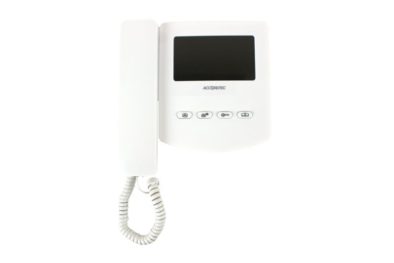Монитор домофона цветной AccordTec AT-VD433C EXEL (белый) комплект видеодомофона alfa 7 с вызывной панелью и цифровым блоком сопряжения для подключения к многоквартирным домофонам