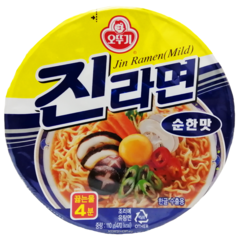 Лапша Ottogi Jin Ramen Mild средне острая 110 гр