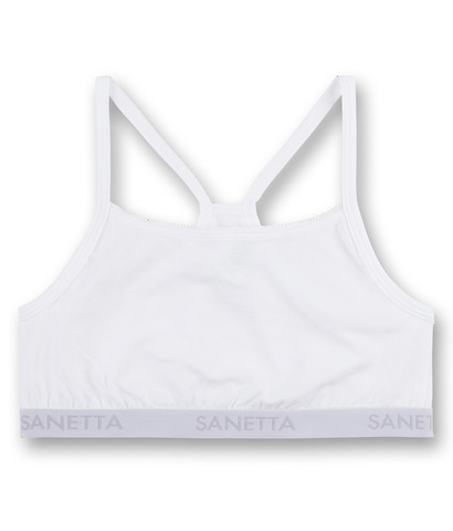 Белый топ Sanetta для девочки