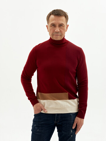 Водолазка MasQ 12 комбо красный-бордовый-белый