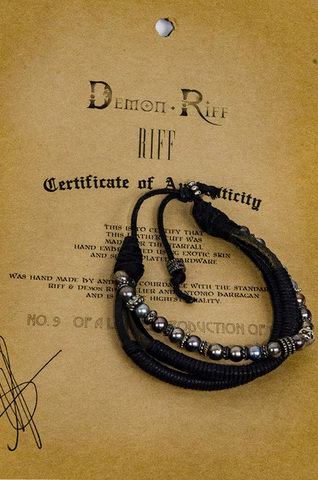 Demon Riff | Браслет кожаный мужской DR0007 с сертификатом