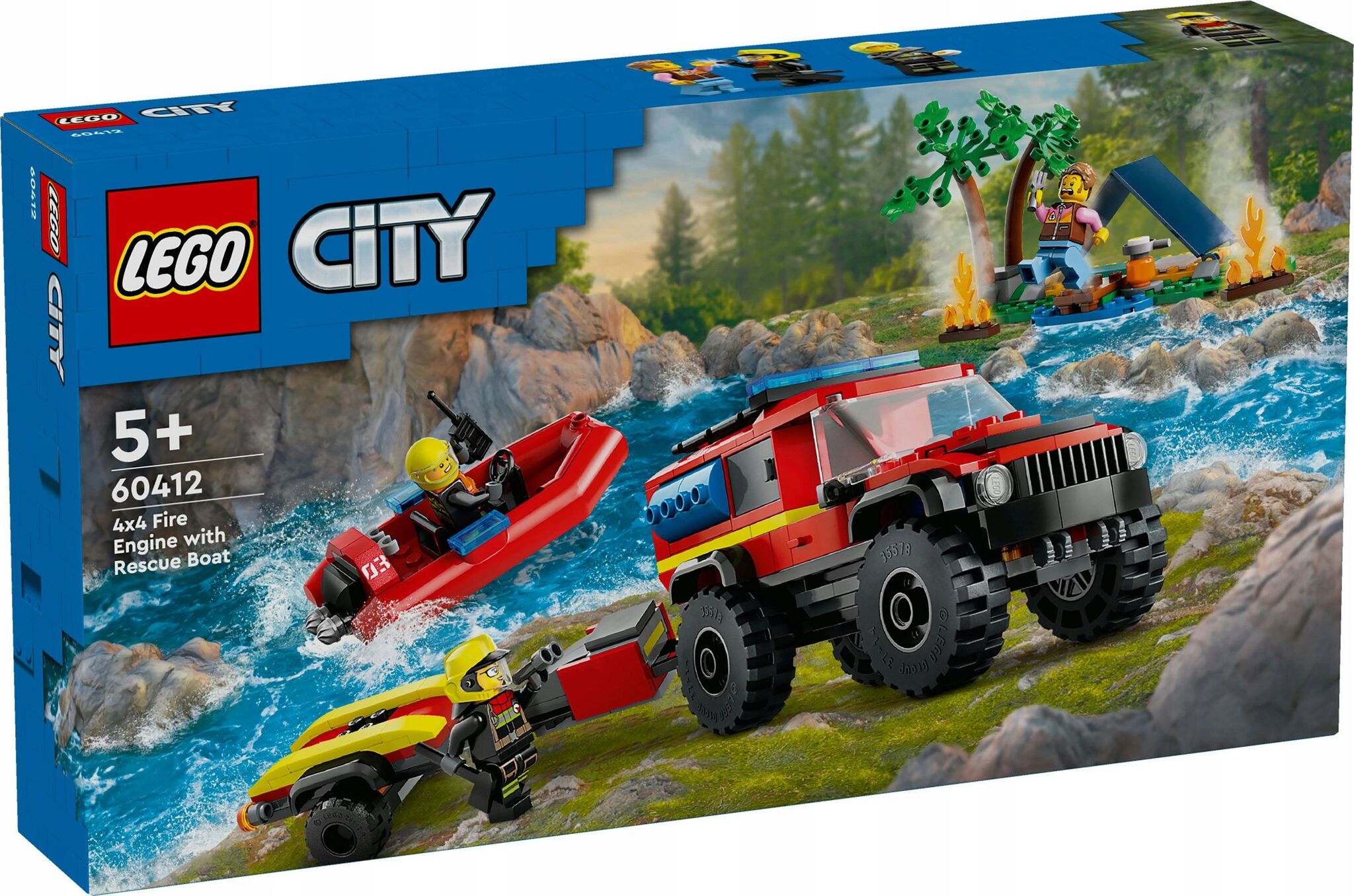 Конструктор LEGO City - Внедорожная пожарная машина с лодкой - Лего Сити  60412 купить в Москве | Доставка по России.