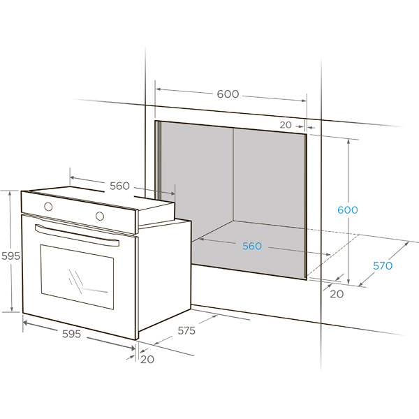 Midea mo 68100 gi духовой шкаф