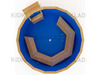 Купель круглая из кедра с пластиковой вставкой ПРЕМИУМ, h120/Ø180/4 см