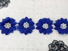 Кружево плетеное, ш. 4,5-5 см, электрик