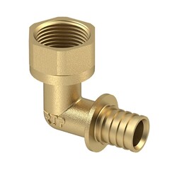 Угольник латунный для PEX-ВР 32-1, под надвижную гильзу, РосТурПласт