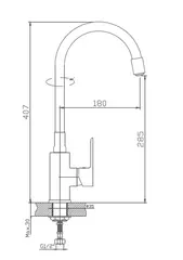Смеситель для кухни с гибким изливом HAIBA HB73505-8 хром-белый