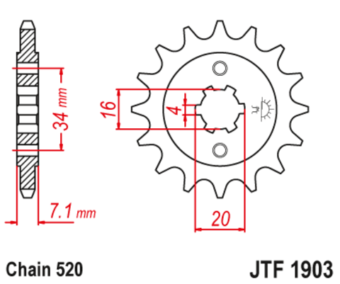 Звезда ведущая JTF1903 15