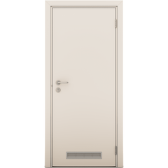 Купить Межкомнатная влагостойкая дверь кремовая с вентиляционной решеткой