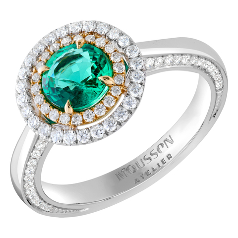 Кольцо с Изумрудом и бриллиантами, R0070-76/1