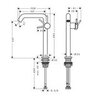 Hansgrohe 73370670 Tecturis S Смеситель для раковины, однорычажный, Fine 240 CoolStart с клапаном push-o