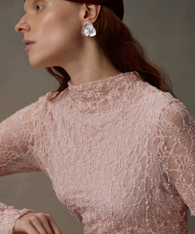 Серьги Гортензия silver