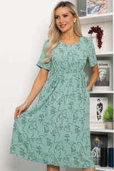 Платье Цветы лета (мятное) П13785-18М LT Collection