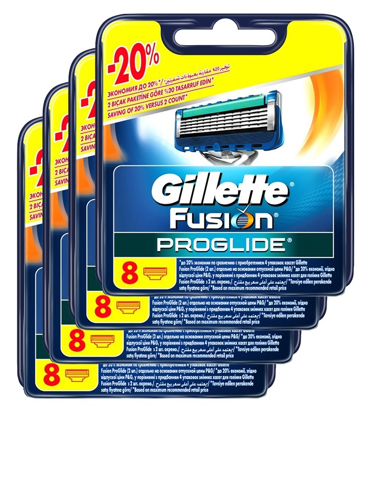 Fusion Proglide комплект (4х8) 32шт. (Цена за 1 пачку с учетом скидки 9% - 1547р.)