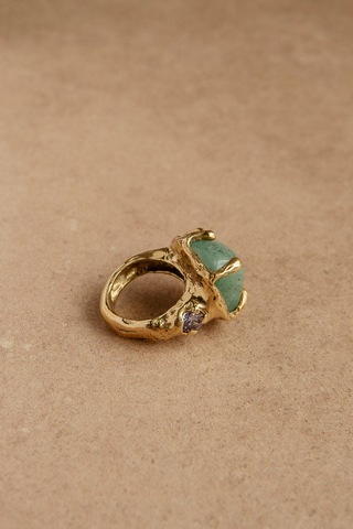 Кольцо Адель с авантюрином