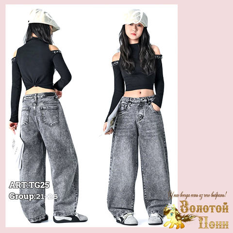 Джинсы девочке (7-12) 251208-RN-TG25