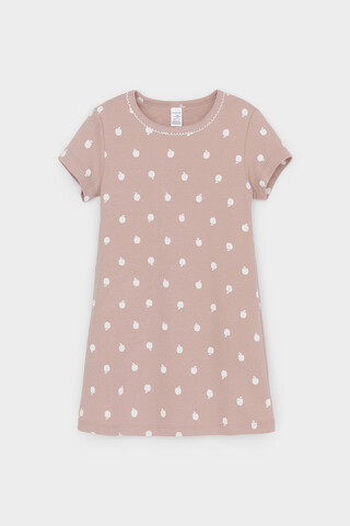 сорочка  для девочки  К 1156/кофейный,маленькие яблочки