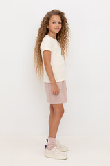 юбка  для девочки  КР 7141/кофейный к513