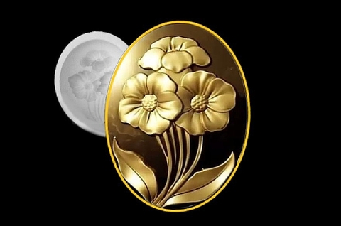 Молд Камея № 38 Цветы