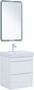Aquanet 348175 Тумба с раковиной Слим 50 2 ящ. цв.белый сатин (348175)