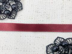 Лента атласная, ш. 1,2 см, бордовый