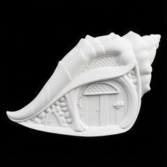 Силиконовый молд № 416 Домик ракушка № 2 ( серия домики для гномов и фей)