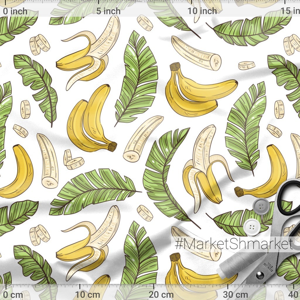 Бананы и пальмовые листья