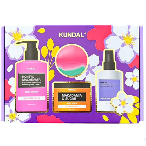 Набор для ухода за телом Kundal Bath & Body Gift Edition White Musk 258гр+128гр+230гр+200гр