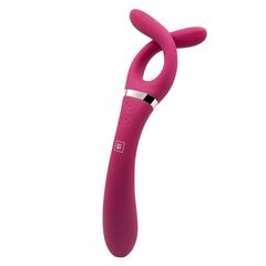 Бордовый двусторонний стимулятор Aster - 28,2 см. - 