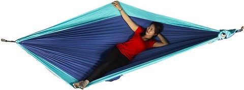 Картинка гамак туристический Ticket to the Moon original hammock Royal Blue/Turquoise - 1