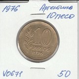 V0671 1976 Аргентина 10 песо