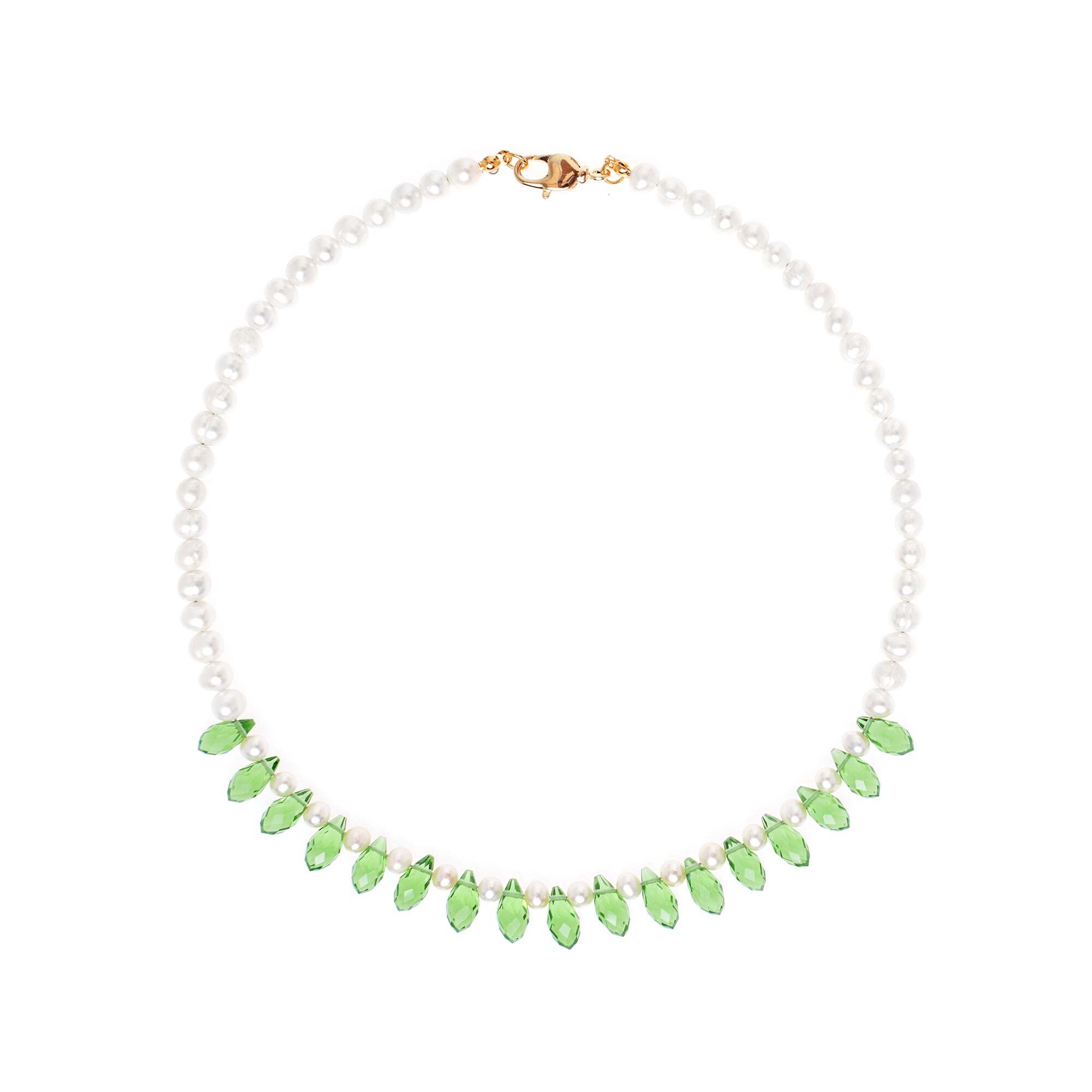 Колье Pearly Crystal Necklace - Green