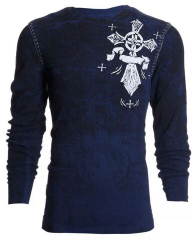 Archaic | Пуловер мужской Countdown Navy AM1596N от Affliction перед