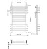 Aquanet 266746 Полотенцесушитель Largo водяной 100х50 Aquanet (266746)