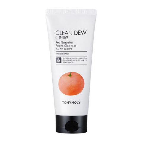 Tony Moly Clean Dew Red Grape Fruit Foam Cleanser - Пенка для умывания для увядающей кожи лица с грейпфрутом