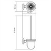 WasserKRAFT Diemel K-2227 Щетка для унитаза подвесная