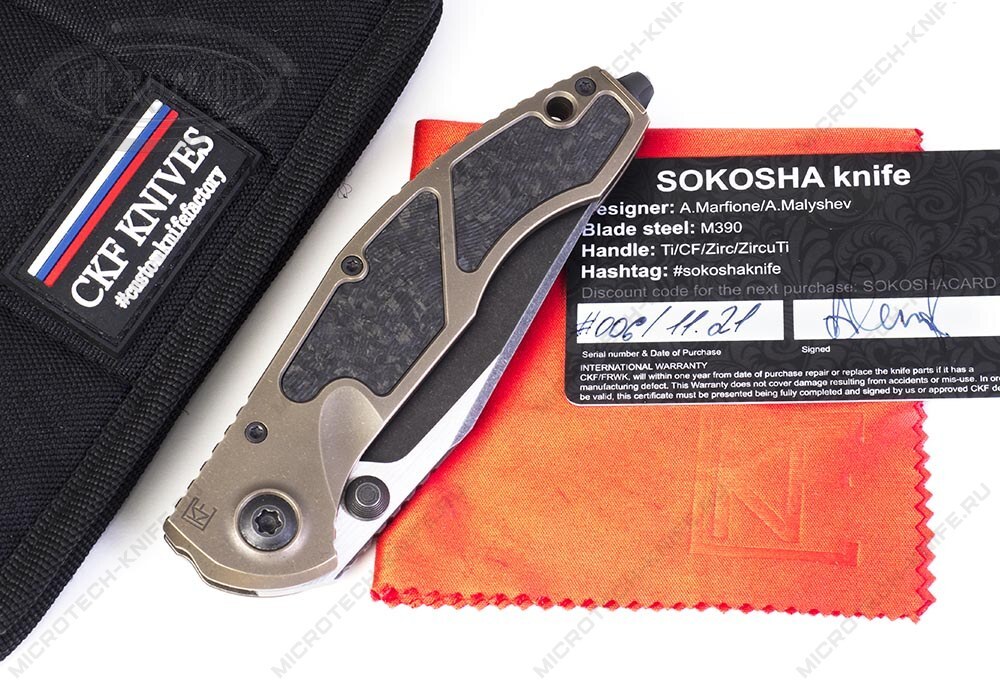 Нож Marfione CKF collab SOKOSHA Duotone - фотография 