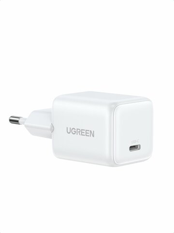 Зарядное устройство  UGREEN X513 (65013) 30W USB-C GaN Fast Charger с кабелем USB-C 1м, белый