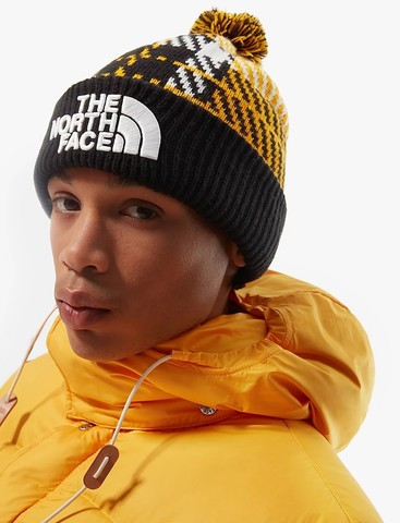 Картинка шапка The North Face Retro Pom Beanie Summit Gold/Heather - 2