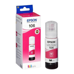 Чернила Epson 106M для L7160, L7180, пурпурный. Ресурс 5000 стр. (C13T00R340)