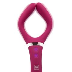 Бордовый двусторонний стимулятор Aster - 28,2 см. - 