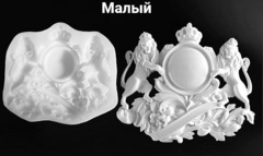 Силиконовый молд Геральдика со львами малый