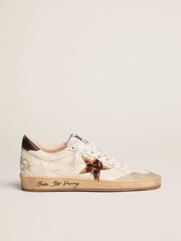 Ball Star with leopard print pony skin star and black heel tab